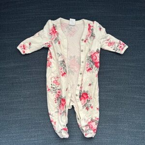Floral Cream Kids One Piece